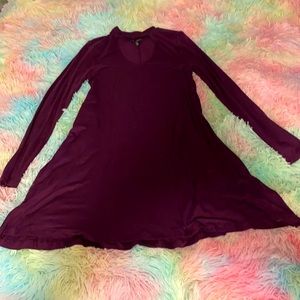 Burgundy light weight dress